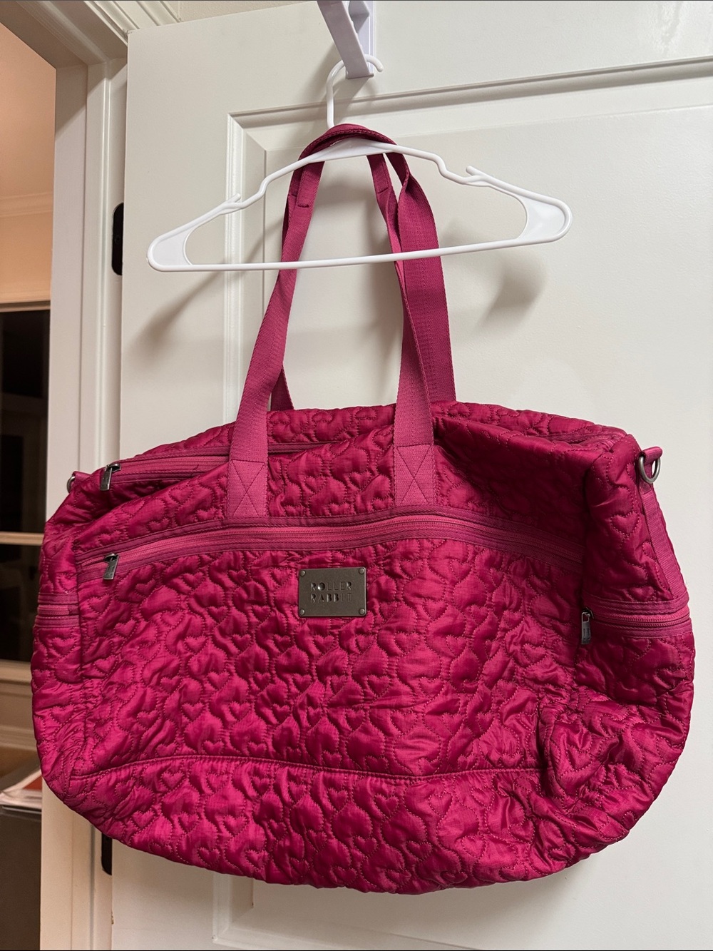 Roller Rabbit Quilted Hot Pink Tote Bag -